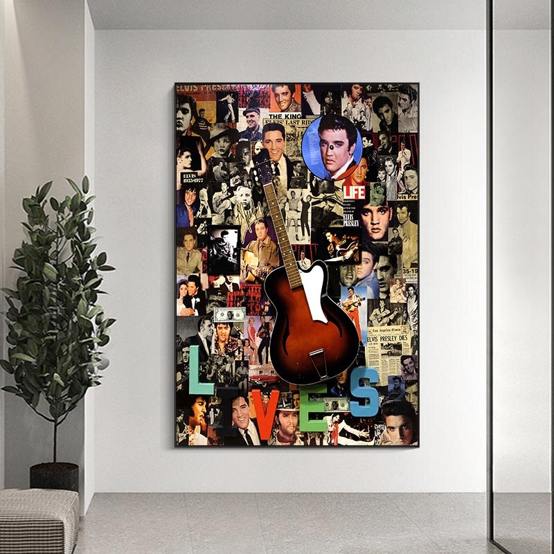 Famous Singer Elvis Canvas Wall Art