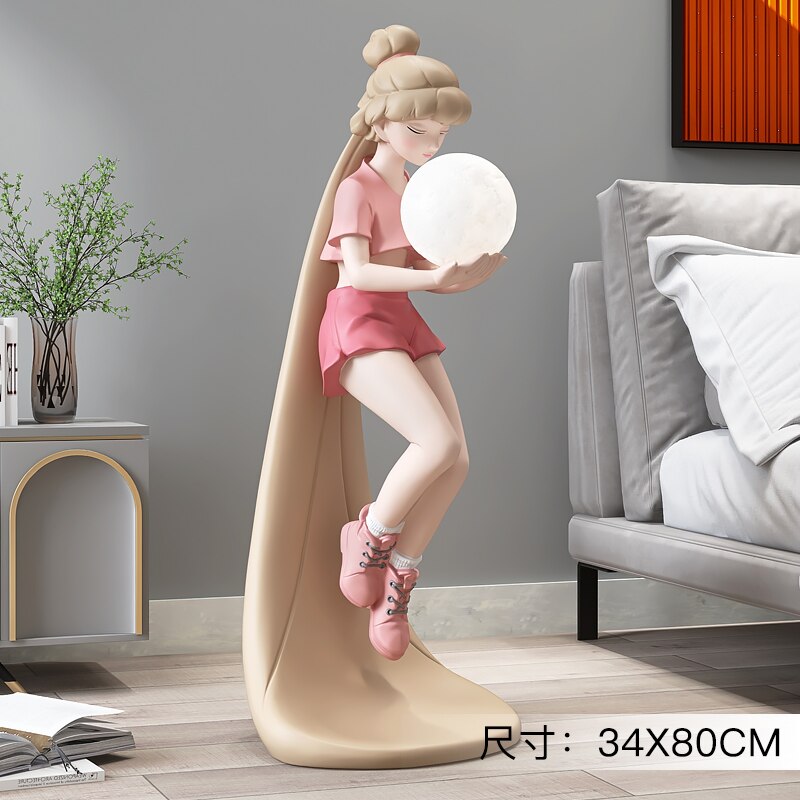 Fashion Girl Figure Statue Sculpture Ornament