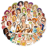 Fashion Girl Popular Stickers Pack | Famous Bundle Stickers | Waterproof Bundle Stickers