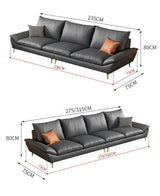 Designer-Sofa-Set „Plaza“ aus Kunstleder 