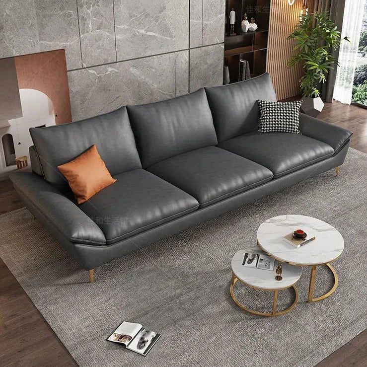 Faux Leather Designer Plaza Sofa Set