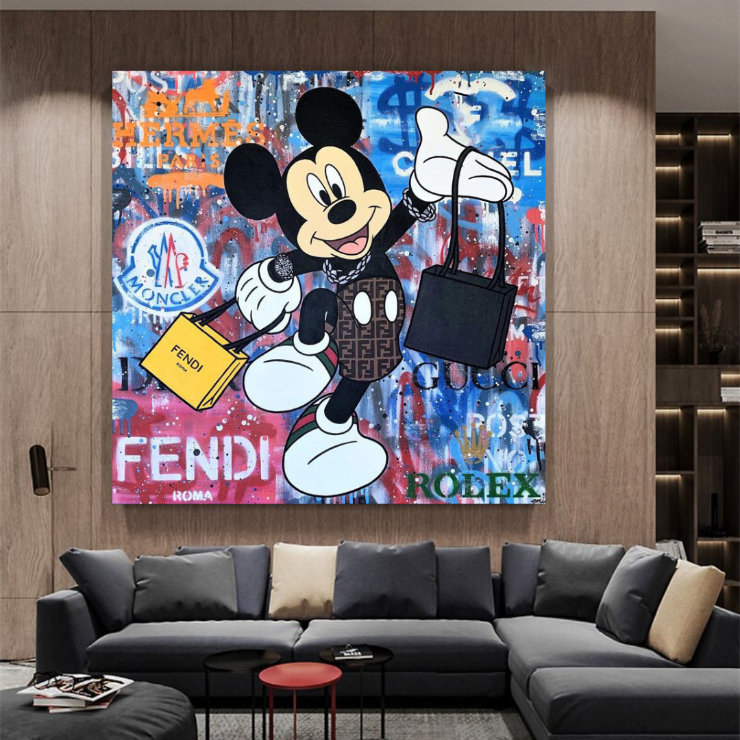 Shopping Fendi : décoration murale sur toile Disney Mickey