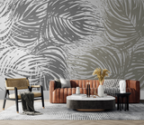 Farnblatt-Retro-Thema – Tropisches Tapeten-Wandbild
