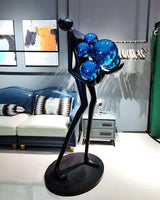 Fiberglass Resin Human Shaped Floor Lamp