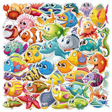 Ocean World Cute Fish Stickers Skateboard Fridge Guitar Motorcycle Luggage Classic Toy Sticker Decal Cool Kid Toys Gift