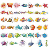 Ocean World Cute Fish Stickers Skateboard Fridge Guitar Motorcycle Luggage Classic Toy Sticker Decal Cool Kid Toys Gift