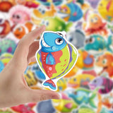 Ocean World Cute Fish Stickers Skateboard Fridge Guitar Motorcycle Luggage Classic Toy Sticker Decal Cool Kid Toys Gift