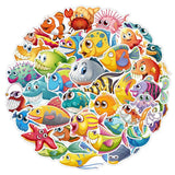 Ocean World Cute Fish Stickers Skateboard Fridge Guitar Motorcycle Luggage Classic Toy Sticker Decal Cool Kid Toys Gift