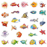 Ocean World Cute Fish Stickers Skateboard Fridge Guitar Motorcycle Luggage Classic Toy Sticker Decal Cool Kid Toys Gift