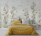 Floral Birds Wallpaper Mural: Stunning Wall Décor