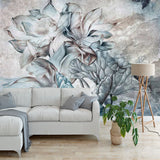 Floral Wallpaper Mural - Tropical Retro Theme