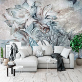 Floral Wallpaper Mural - Tropical Retro Theme