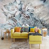 Floral Wallpaper Mural - Tropical Retro Theme