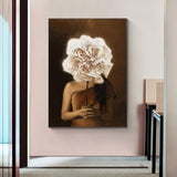 Art mural sur toile femme fleur - Head Design