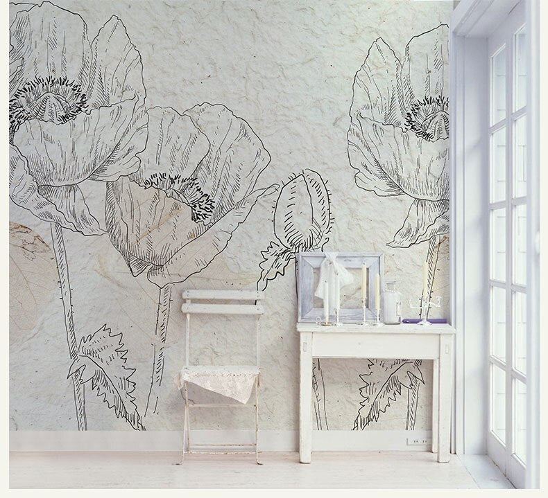 Flowers Wallpaper Mural: Vibrant Floral Designs for Walls