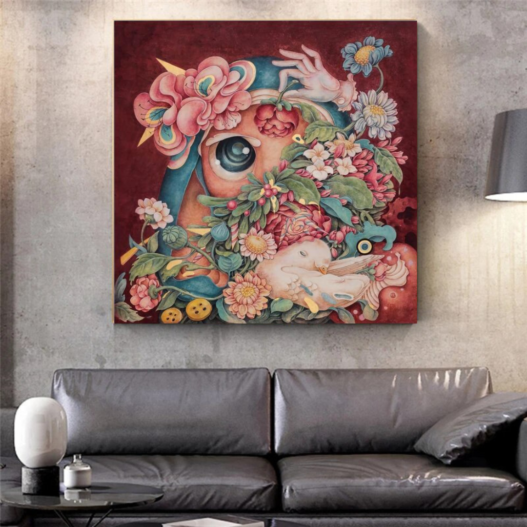 Flowery Canvas Wall Art