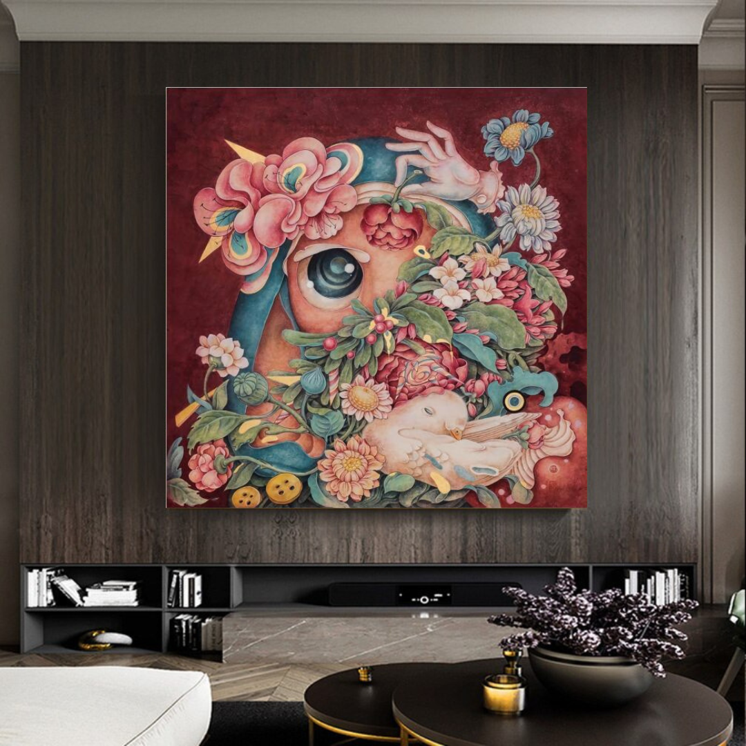 Flowery Canvas Wall Art