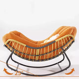 Chaise berçante au sol avec support lombaire élastique moelleux