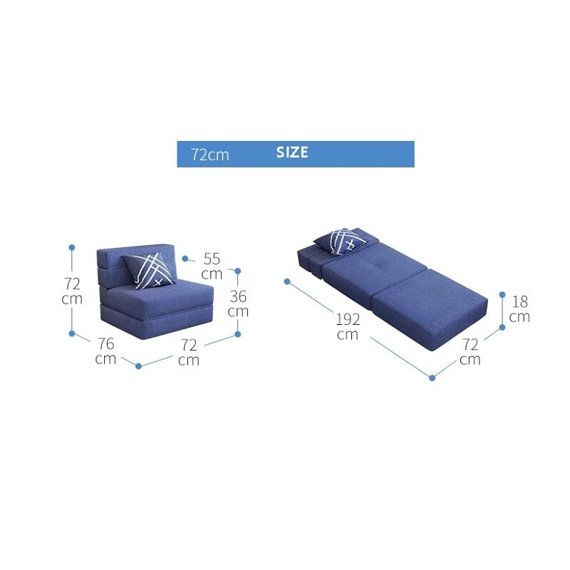 Foldable Sofa: Lazy Recliner Sofa Dual-Use Lazy Sofa Bed