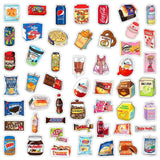 Food Drink Milk Packaging Stickers Pack | Famous Bundle Stickers | Waterproof Bundle Stickers
