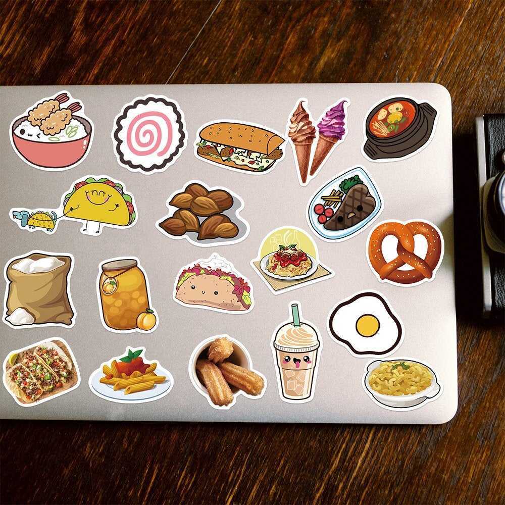 Food Stickers Pack | Famous Bundle Stickers | Waterproof Bundle Stickers