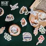 46 pcs/box Forest animals plants Decorative Stickers Scrapbooking diy Stick Label Diary Stationery Album Journal Sticker