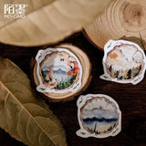 46 pcs/box Forest animals plants Decorative Stickers Scrapbooking diy Stick Label Diary Stationery Album Journal Sticker