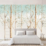 Forest Friends: Kids Room Deers in Forest Wallpaper