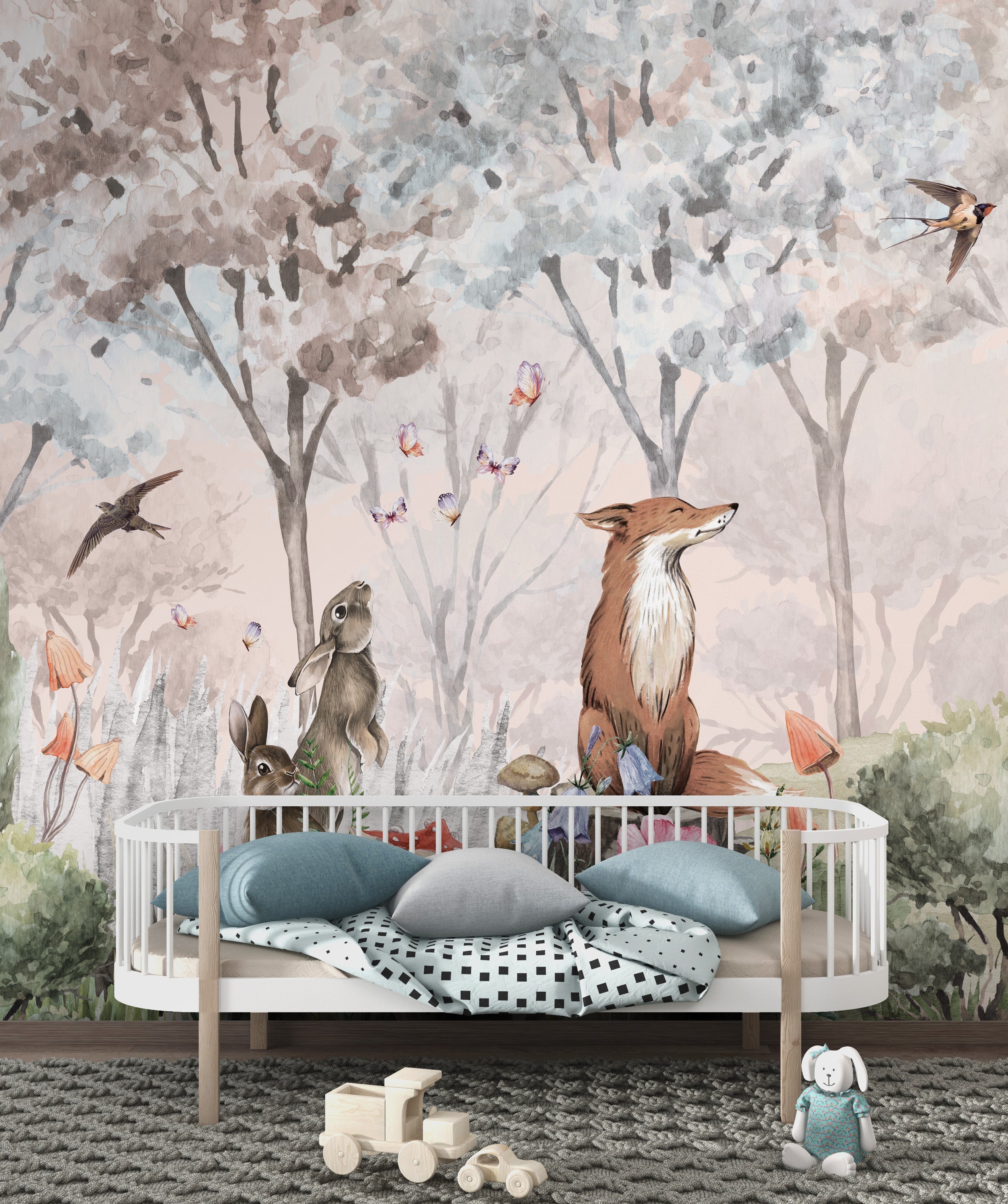 Fox in Woods Wallpaper Mural - Stunning Nature Design