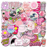 Pink Small Fresh Stickers Pack | Famous Bundle Stickers | Waterproof Bundle Stickers