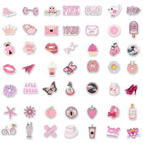 Pink Small Fresh Stickers Pack | Famous Bundle Stickers | Waterproof Bundle Stickers