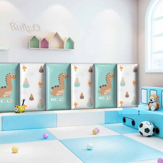 3D Anti Collision Cute Dinosaur Soft Wall Stickers For Kids Rooms Decor Princess Room Nursery Self Adhesive Skirting Decoration