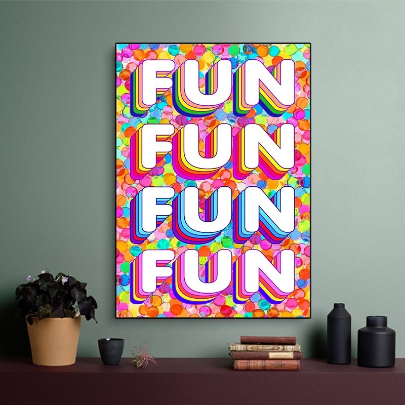 Fun Colourful Canvas Wall Art