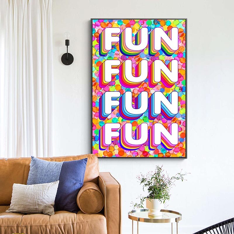 Fun Colourful Canvas Wall Art