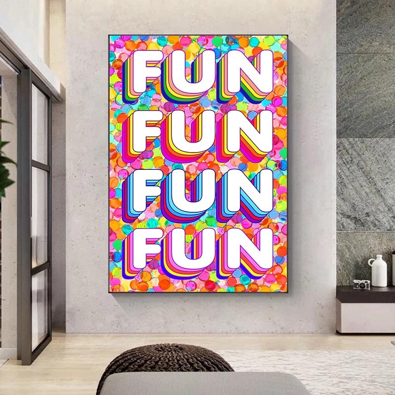 Fun Colourful Canvas Wall Art