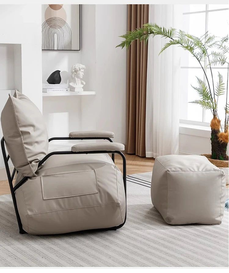 Ensemble de canapé et fauteuil simple en cuir Funda 