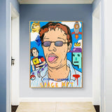 Funny Street Graffiti Art Lunettes Homme Toile Wall Art