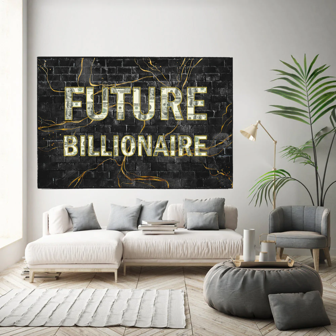 Future Billionaire Canvas Wall Art