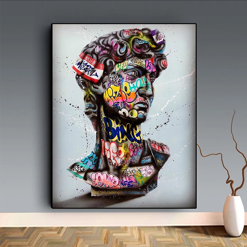 Gaffiti Art Of David Art mural sur toile