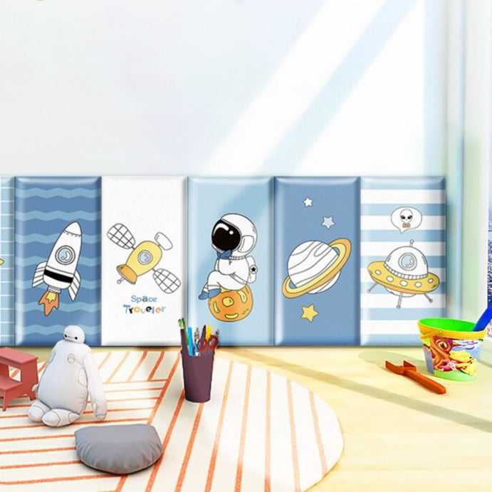 3D Space Astronaut Anti-collision Self Adhesive Waterproof Wall Stickers