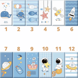 3D Space Astronaut Anti-collision Self Adhesive Waterproof Wall Stickers