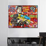 Gangster With Gun Canvas Wall Art