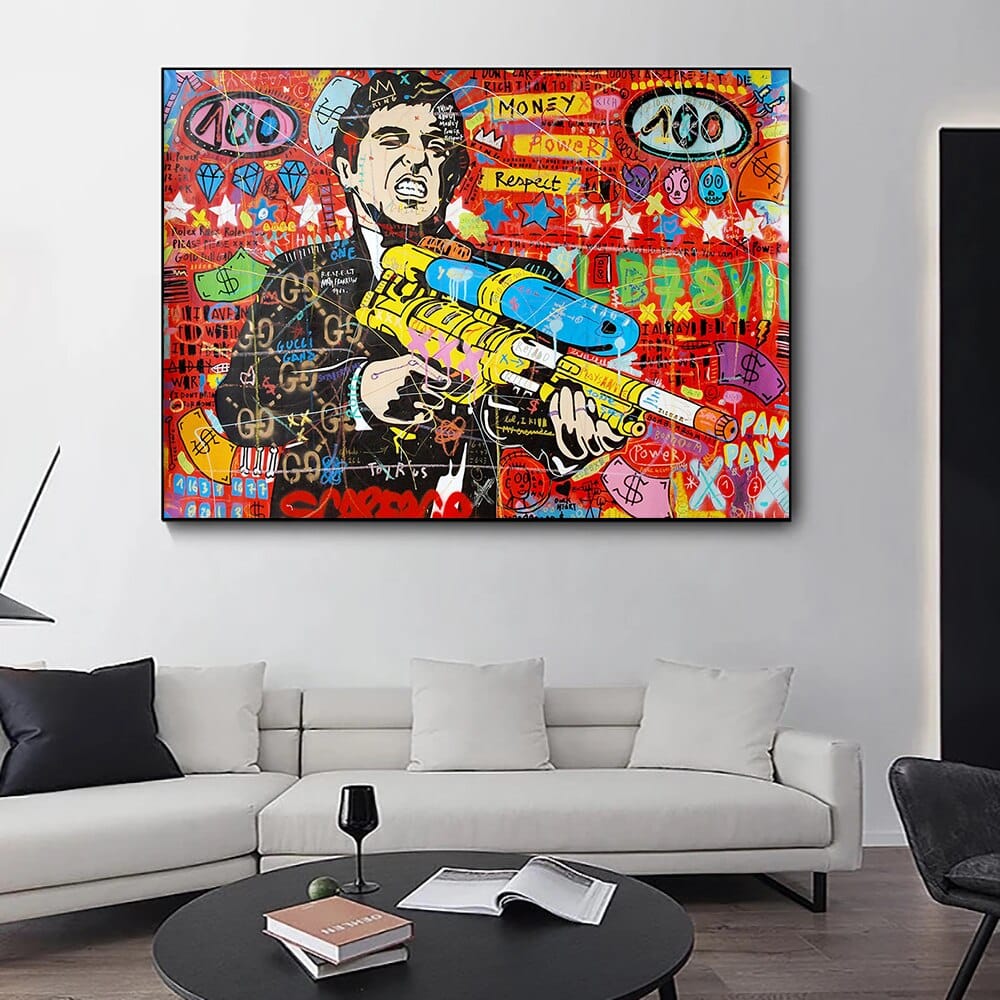 Gangster With Gun Canvas Wall Art