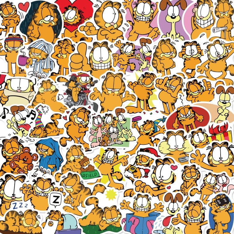 Garfield Stickers Pack | Famous Bundle Stickers | Waterproof Bundle Stickers