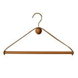 Genuine Leather Solid Oak Wood Hangers for Clothes