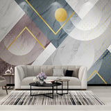 Geometric 3D Wallpaper - Jazz White Light - Home Wall Decor