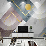 Geometric 3D Wallpaper - Jazz White Light - Home Wall Decor