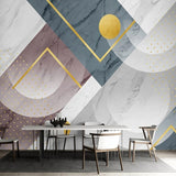 Geometric 3D Wallpaper - Jazz White Light - Home Wall Decor