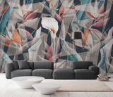 Papier peint mural à fleurs géométriques : parfait pour une décoration moderne