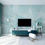 Geometric Golden Lines Wallpaper for Home Wall Decor